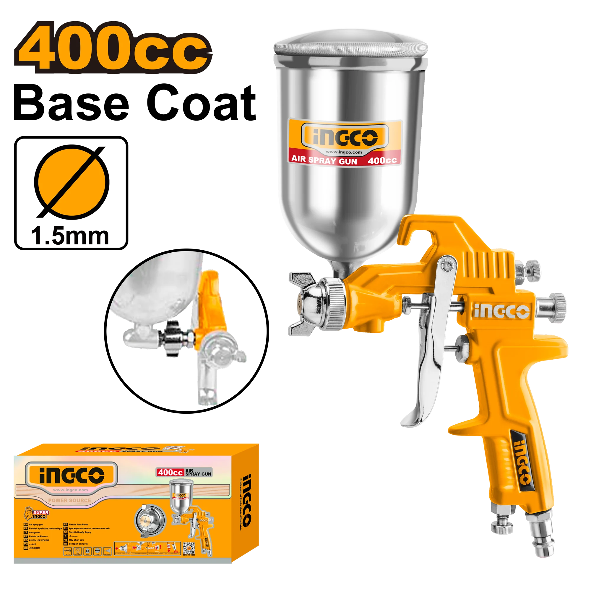 Pistol pneumatic pentru vopsit INGCO ASG4042 Pistol pneumatic pentru vopsit INGCO ASG4042
