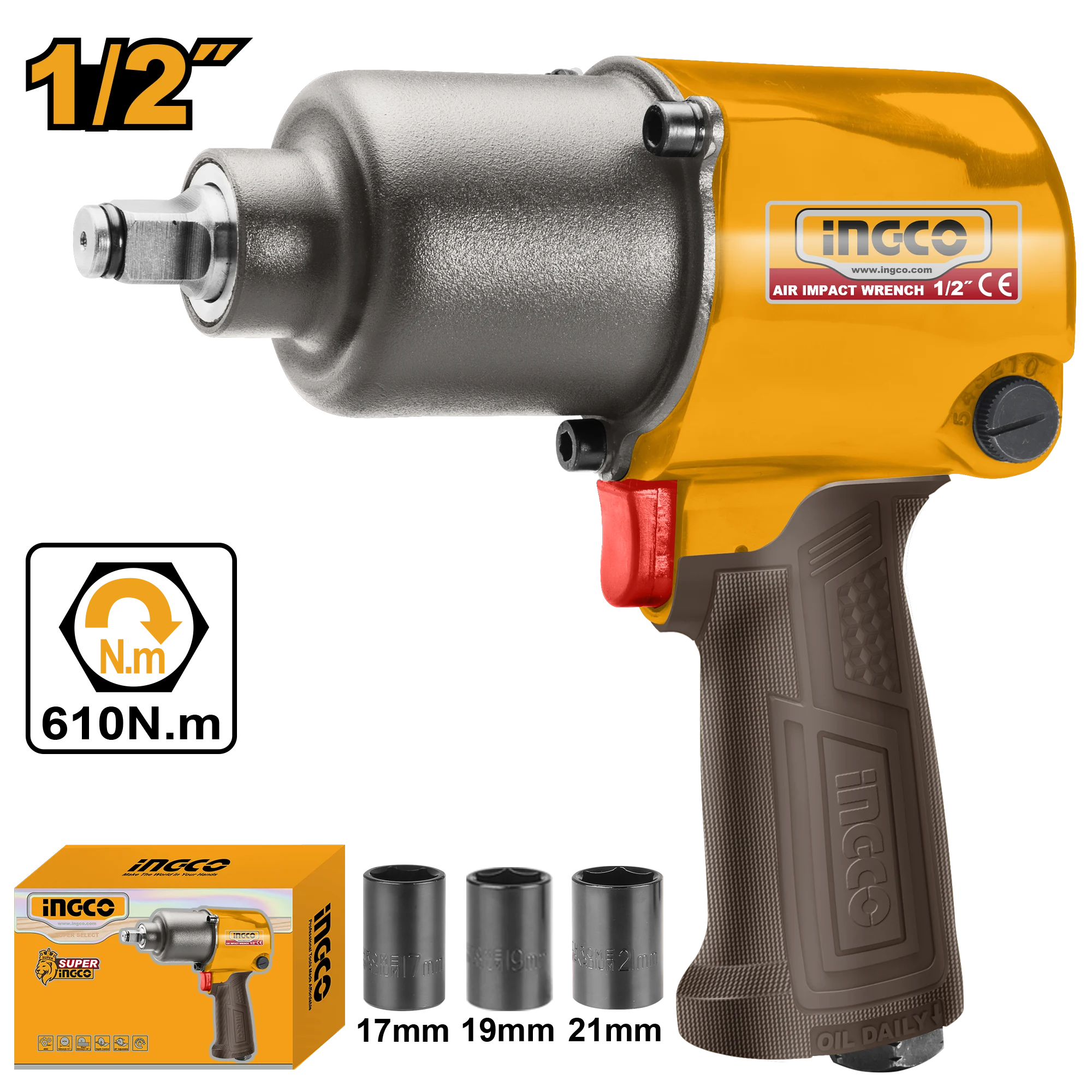 Cheie pneumatică INGCO 1/2 AIW12562 Cheie pneumatică INGCO 1/2 AIW12562