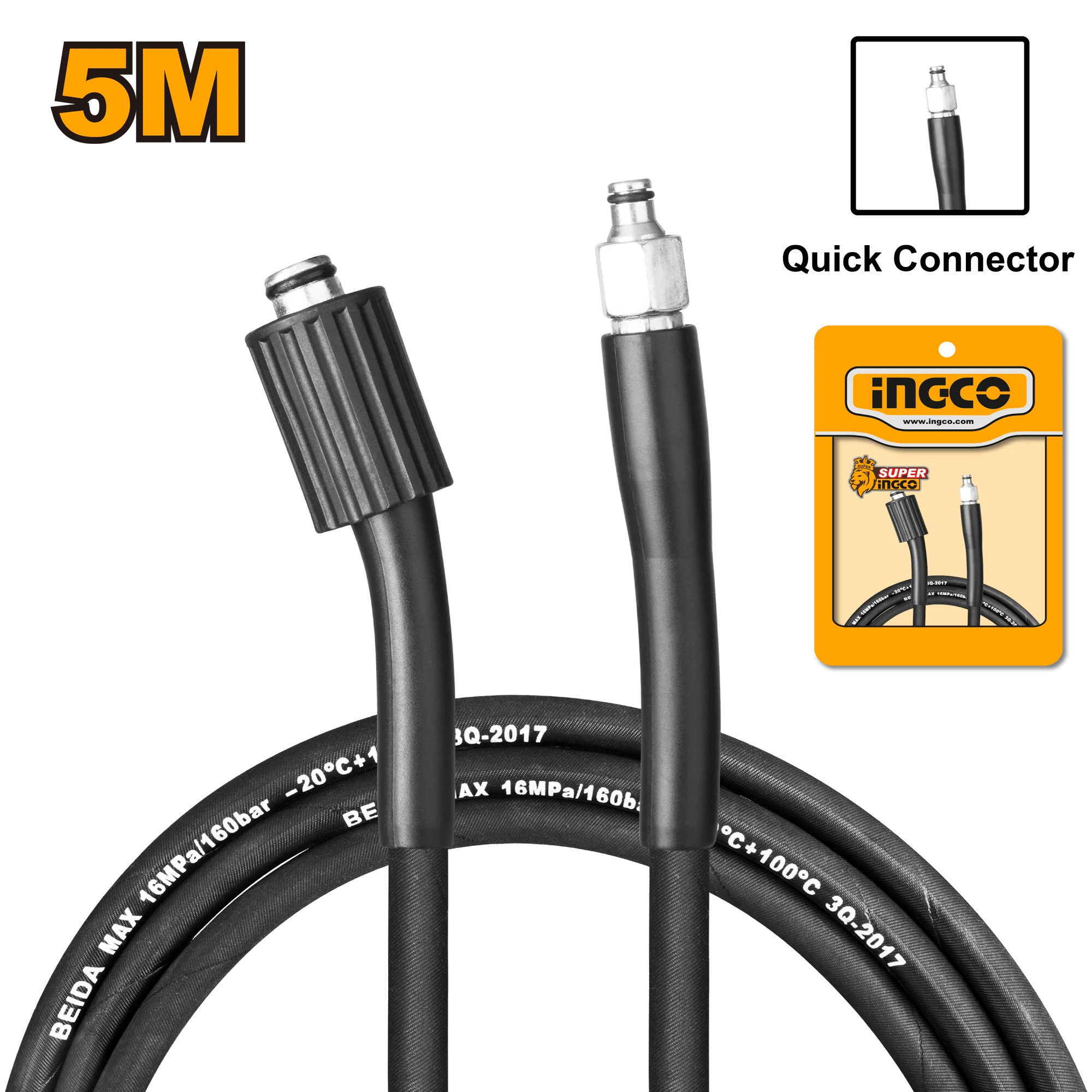 Furtun prelungitor din cauciuc de inalta presiune 5m INGCO AHPH5028 Furtun prelungitor din cauciuc de inalta presiune 5m INGCO AHPH5028