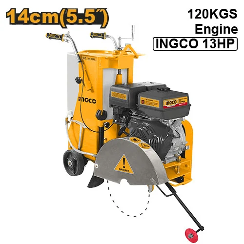 Mașină de taiat beton pe benzină 13HP 120kg INGCO GSF16-2