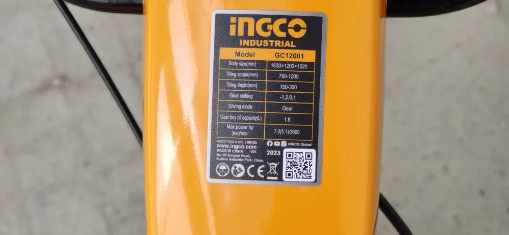 Motocultivator pe benzina 7HP INGCO GC12001