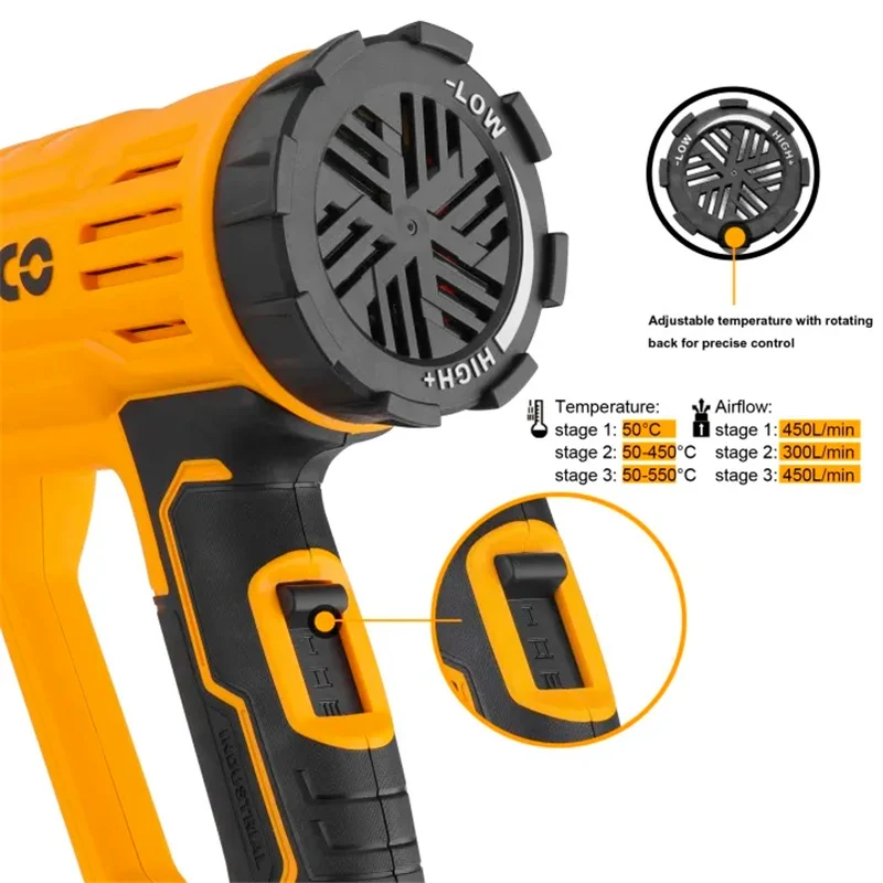 Fen industrial 2000W HG200047 INGCO