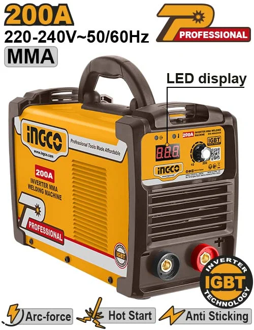 Aparat de sudat 200A INGCO ING-MMA20038