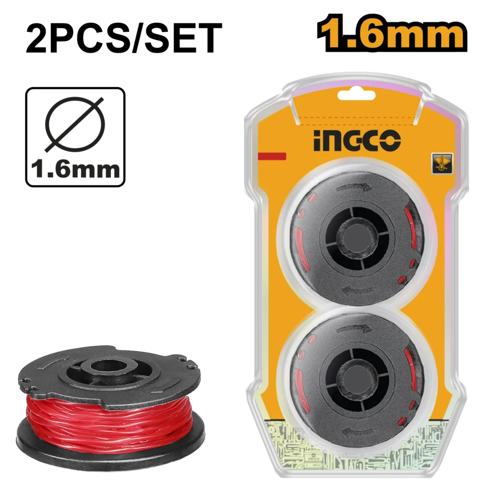 Set sârmă de tuns p/u trimer 1.6mm 5m 2buc. INGCO ALS1601