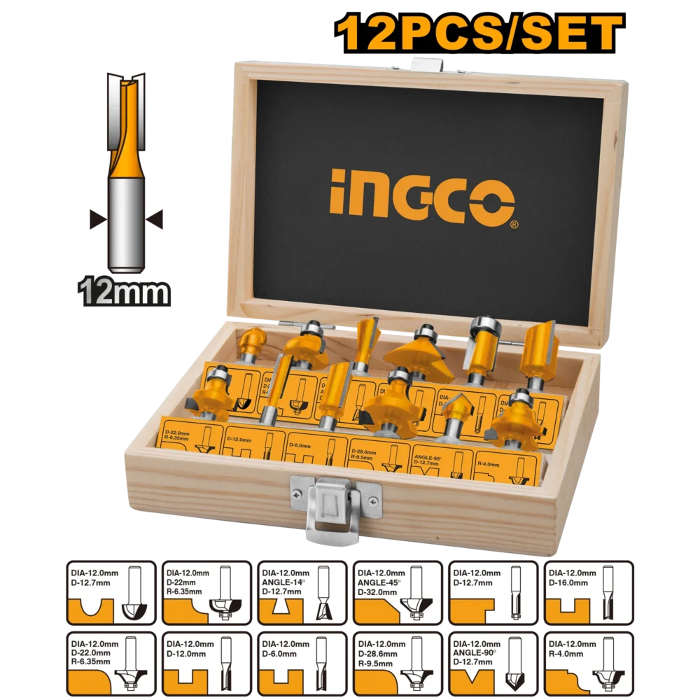 Set freze 12mm 12buc  AKRT1221  INGCO