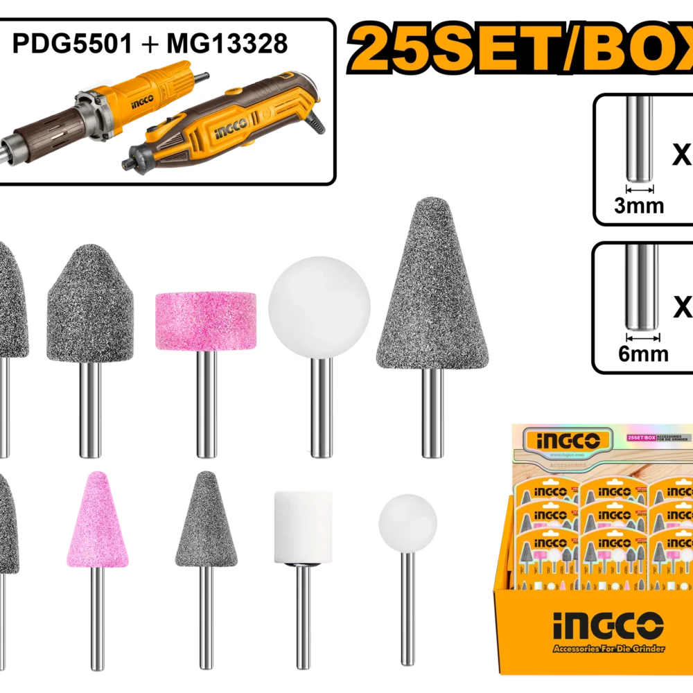 Accesorii pentru mini șlefuitor 10buc. INGCO AKB1001