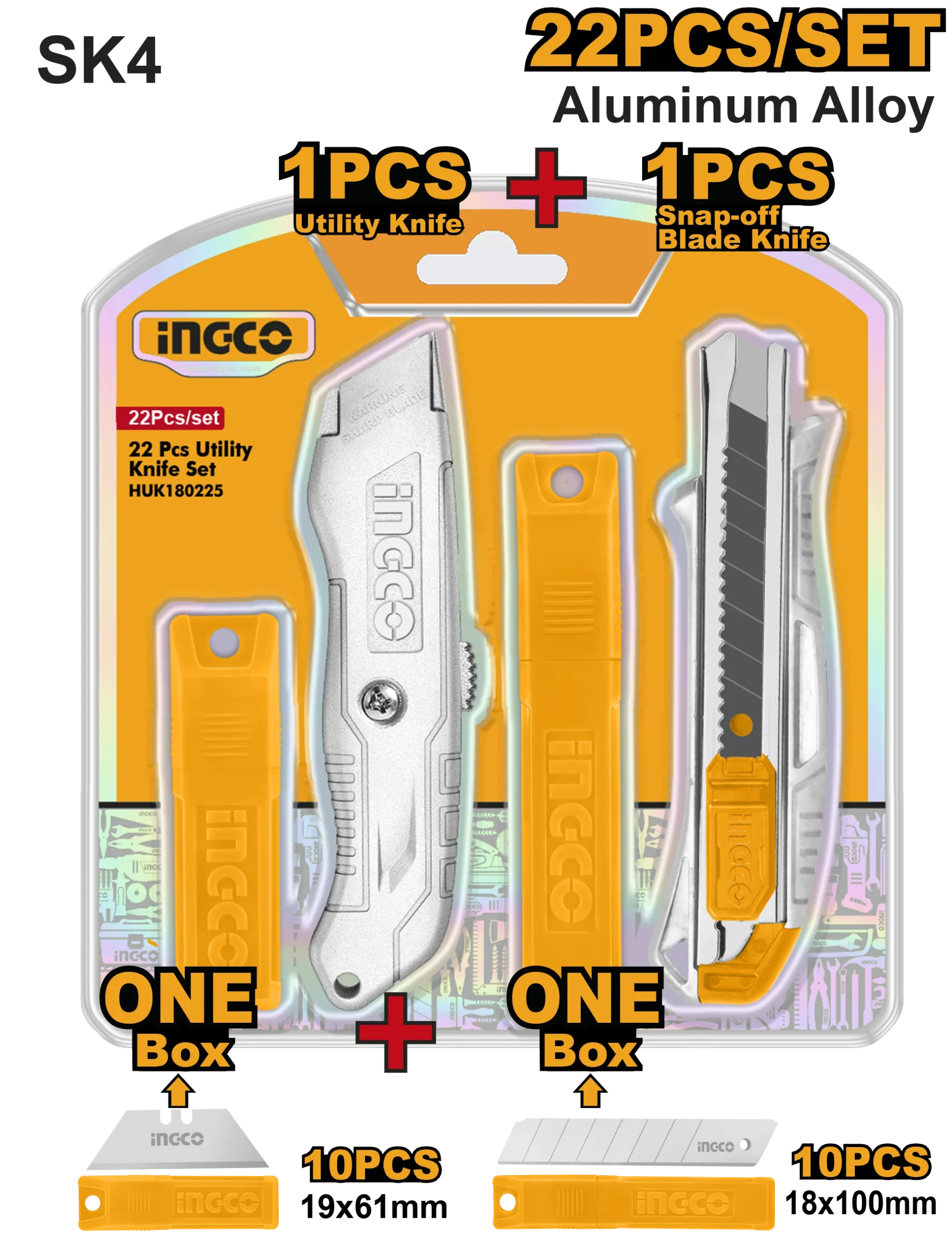 Set cutite 2buc. INGCO HUK180225 Set cutite 2buc. INGCO HUK180225