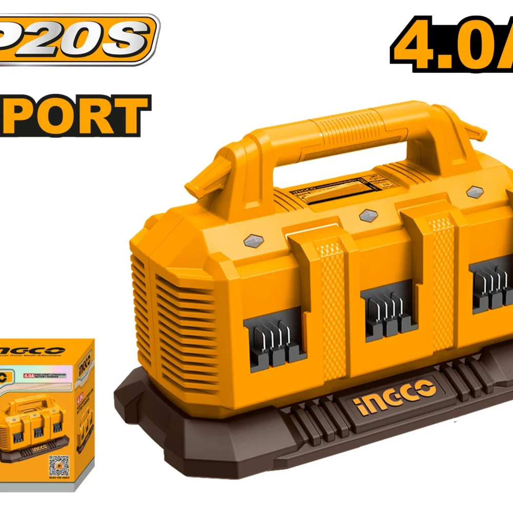 Incarcator rapid  cu 6 porturi Li-Ion 20V/4.0A INGCO FCLI2064