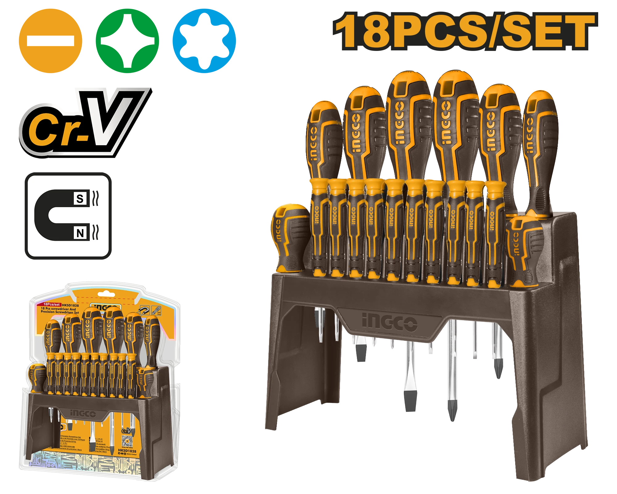 Set surubelnita 18 buc INGCO HKSD1828 Set surubelnita 18 buc INGCO HKSD1828