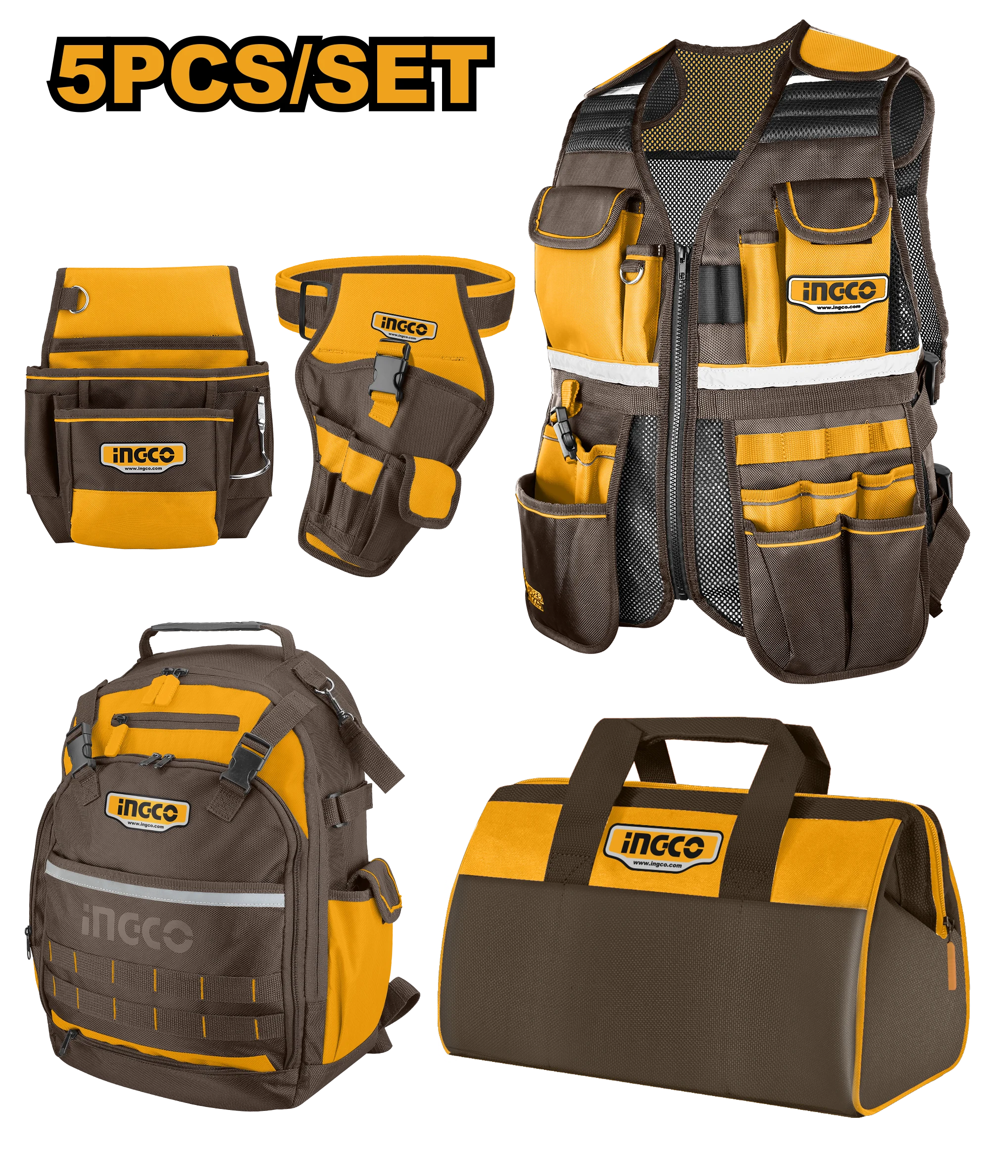 Набор сумок 5 шт INGCO COS23090 Set de genti 5 buc INGCO COS23090