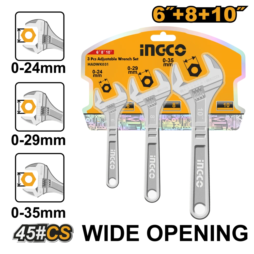Set chei combinate  fixe 3 buc  INGCO HADWK031