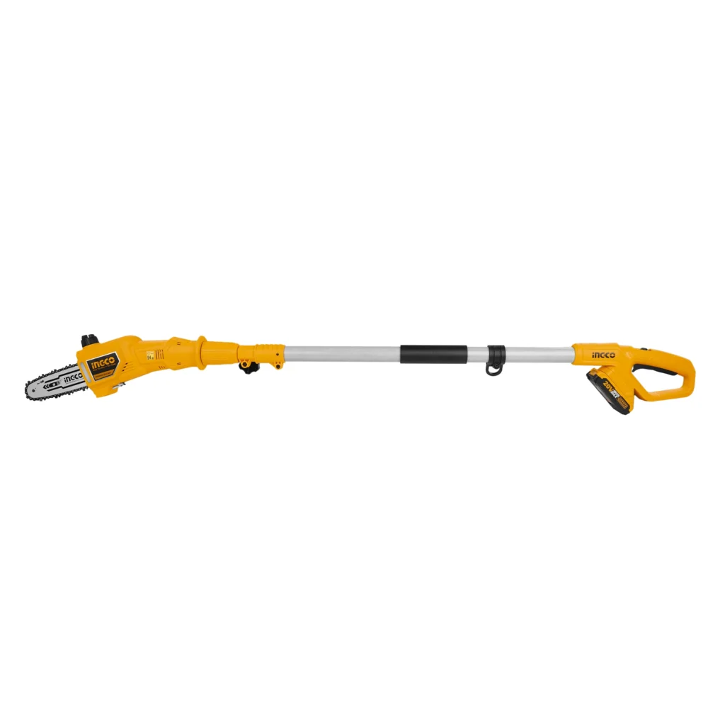 SET Fierăstrău telescopic cu lanț(cu acumulator) +Tăietor de arbuști INGCO CPTS201681