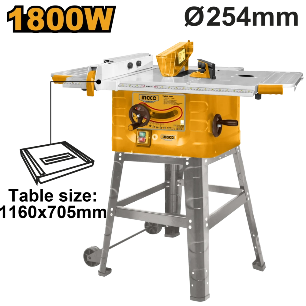 Ferestrău circular de masă INGCO 1800W 254mm TS180028