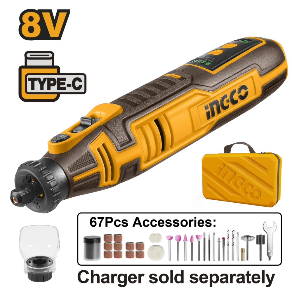 Masina de slefuit si gravurat pe acumulator 8V  INGCO CMGLI0801