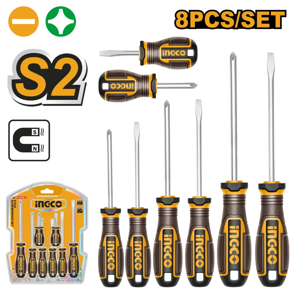 Set surubelnita 8 buc INGCO HKSDS0828