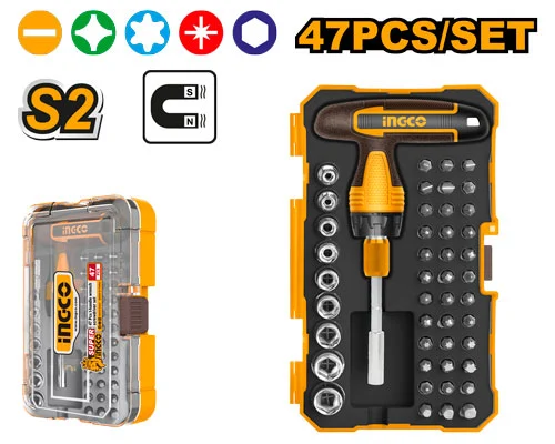 Set surubelnita cu 47 piese INGCO HKSDB0478