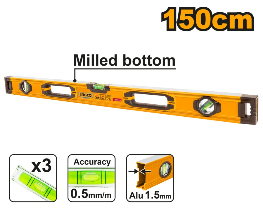 Nivela cu 3 indicatori 150cm INGCO HSL08150
