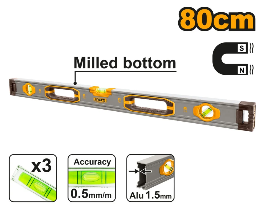 Nivela magnetica 80cm INGCO HSL38080M