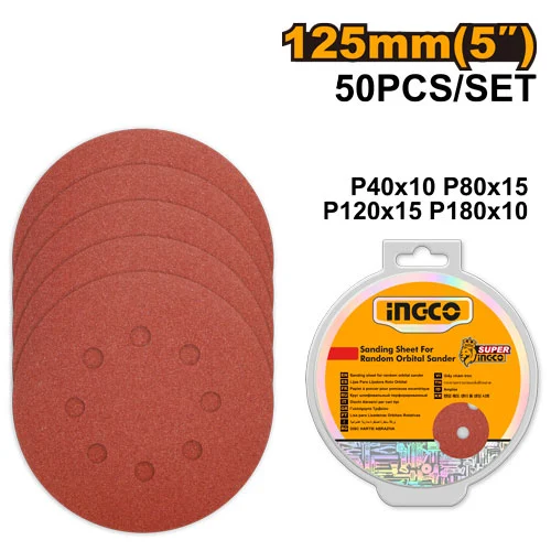 Complect de hîrtie abrazivă INGCO AKRS1250511