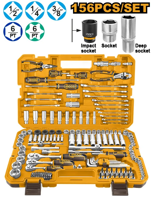 Set instrumente 156 buc INDUSTRIAL INGCO HKTHP21561