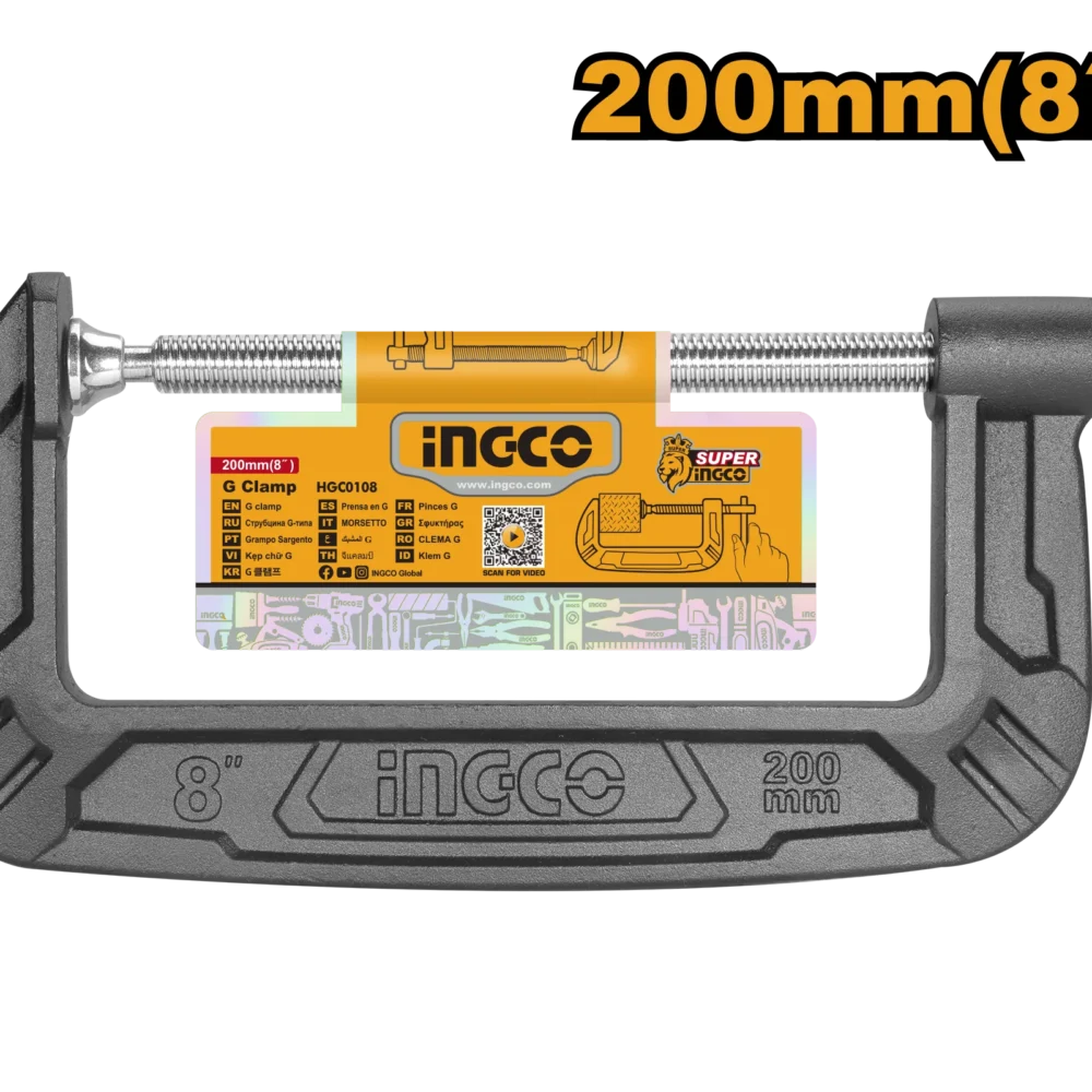 Menghina cu surub tip G 200mm INGCO HGC0108