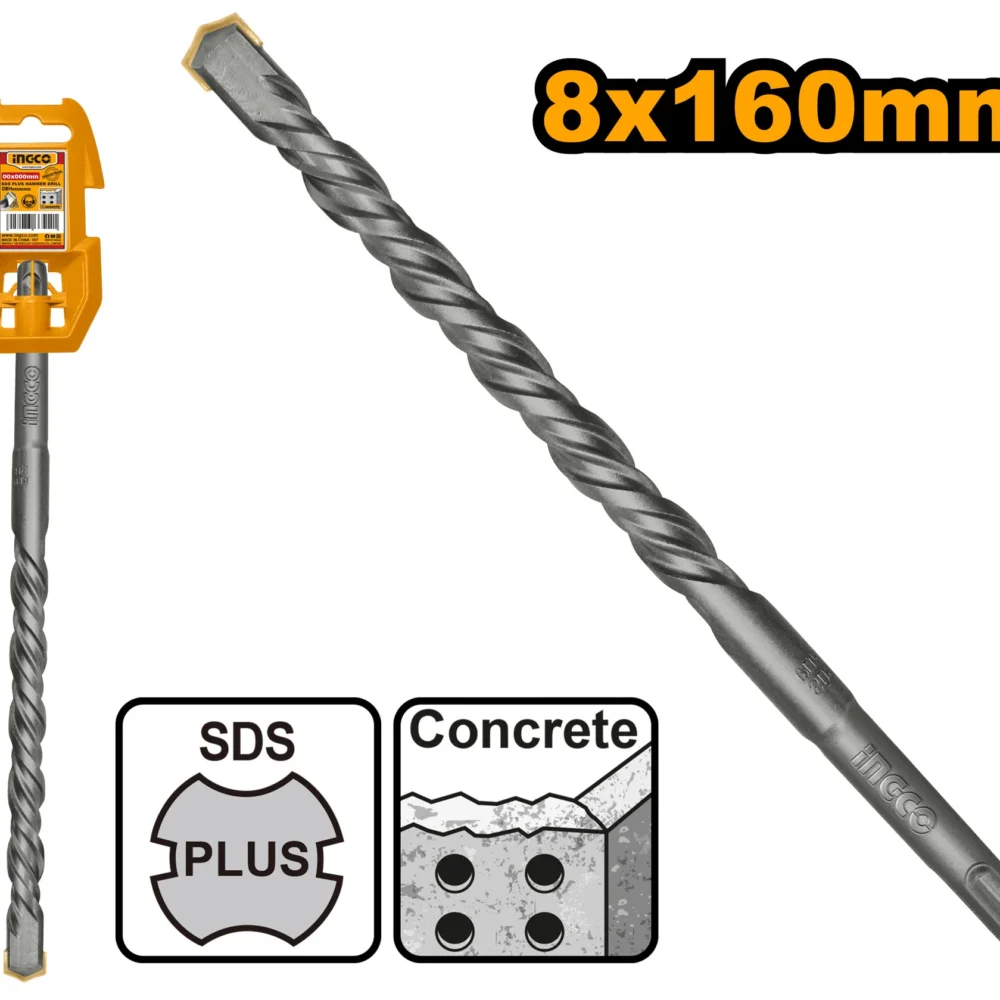 Burghiu pentru beton 8x160mm SDS-Plus INGCO DBH1210802
