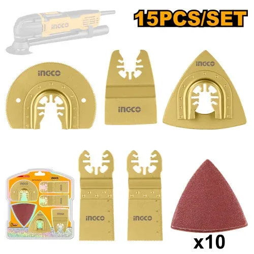 AKTMT1502.jpg Set accesori pentru masina multifunctionala 15buc. INGCO AKTMT1502 - imagine 1