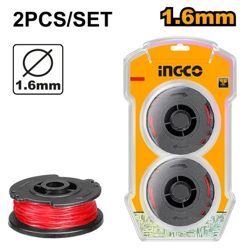 Set sârmă de tuns p/u trimer 1.6mm 5m 2buc. INGCO ALS1601