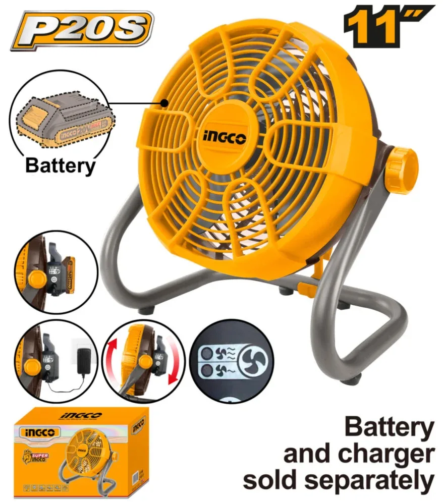 Ventilator  pe acumulator(fara acumulator) INGCO CFALI2002