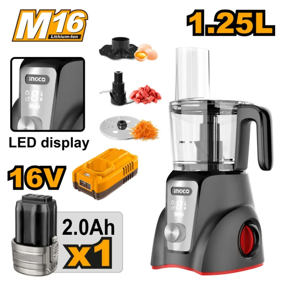 Blender pe acumulator 16V 1.25L INGCO CFP027K