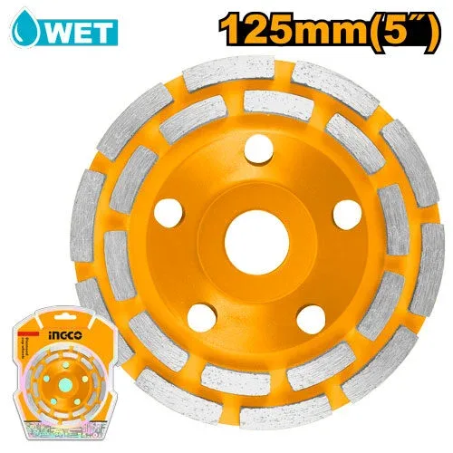 CGW021251.jpg Disc diamantat tip cupa 125*22.22mm INGCO CGW021251 - imagine 1