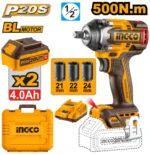 Masina de insurubat cu impact CIWLI2050  BLmotor Li-Ion 20V/2*4Ah INGCO