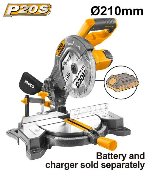 Masina de debitat lemn compatibila cu acumulator 210x25.4mm 20V INGCO CMS2001
