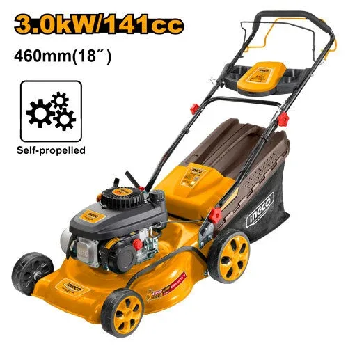 Masina de tuns gazon cu benzina INGCO  3kW 4HP 460mm  GLM141182