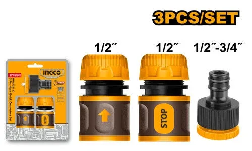 Set accesori p/u furtun 1/2-3/4 3buc INGCO HHCS03122
