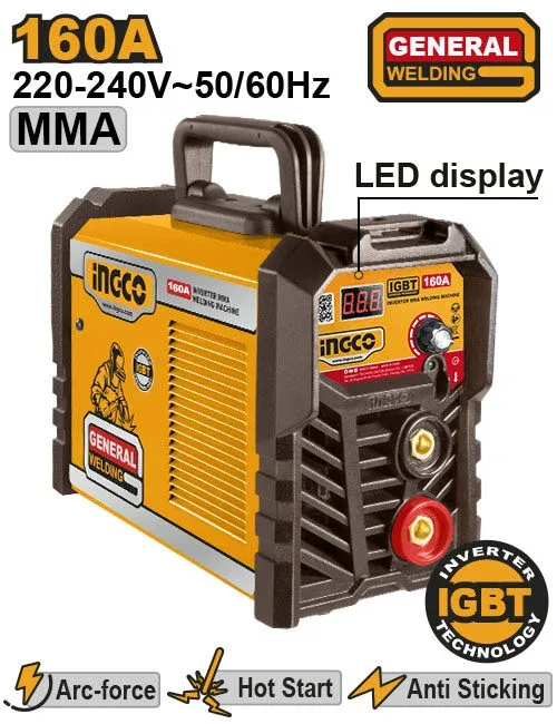 Aparat de sudură  cu invertor 160A INGCO ING-MMA16028