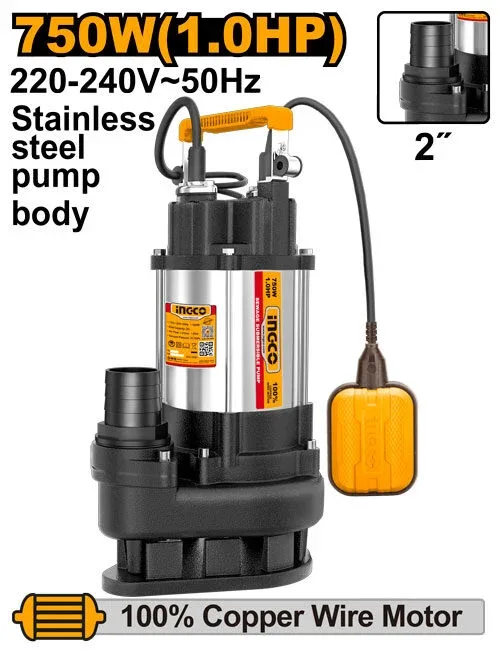 Pompă de drenaj 750W INGCO SPDS7508