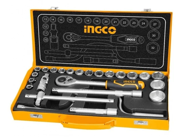 Set de capuri 1/2 24 buc cu clinchet INDUSTRIAL INGCO HKTS0243