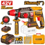 Ciocan rotopercutor cu acumulator 42V/2*2.0Ah INGCO CRHLI422682