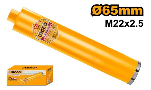 Carota diamantată pentru masină de găurit 65mm INDUSTRIAL INGCO DCB580658