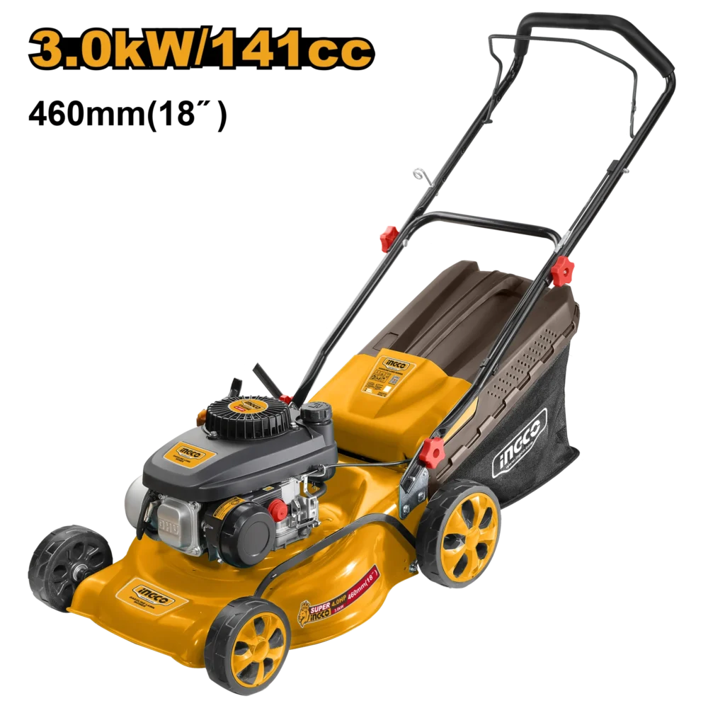 Masina de tuns gazon cu benzina 4T 3kW 4HP INDUSTRIAL INGCO GLM141181