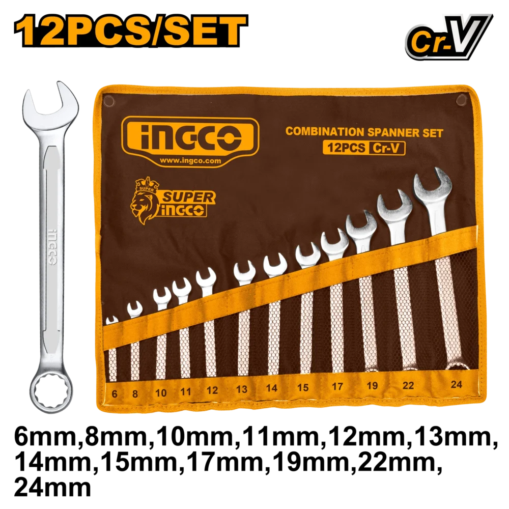 Set chei combinate 12 buc 6-24mm INDUSTRIAL INGCO HKSPA1142