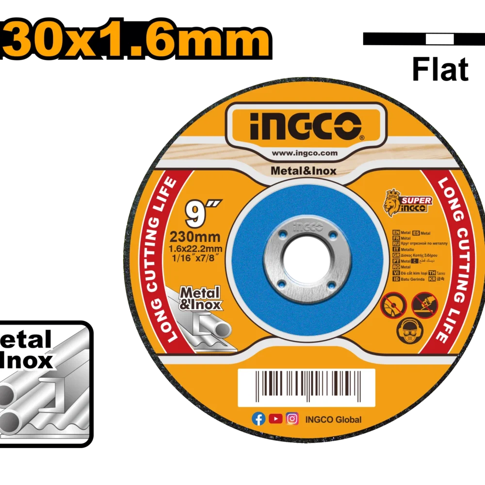 Disc p/u metal 230*1.6*22.2mm INGCO MCD162301