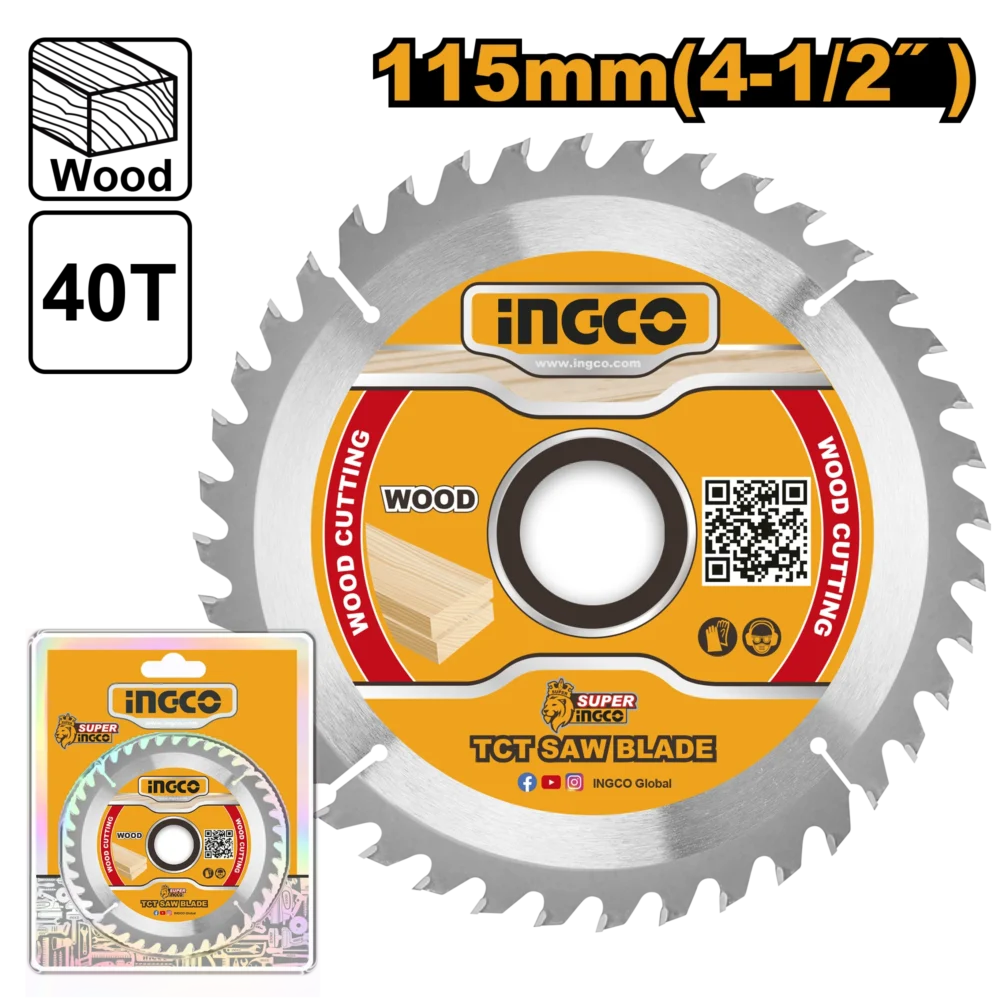 Disc pentru lemn 115x22.2mm 40T INGCO TSB111555