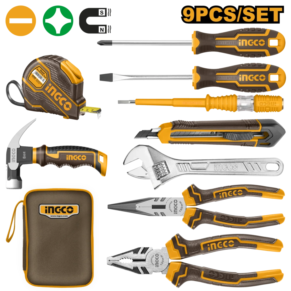 Set instrumente manuale 9 buc INGCO HKTH20809