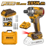 Masina de insurubat cu impact pe acumulator Li-Ion 20V/2*2A 285Nm INGCO CIRLI2028