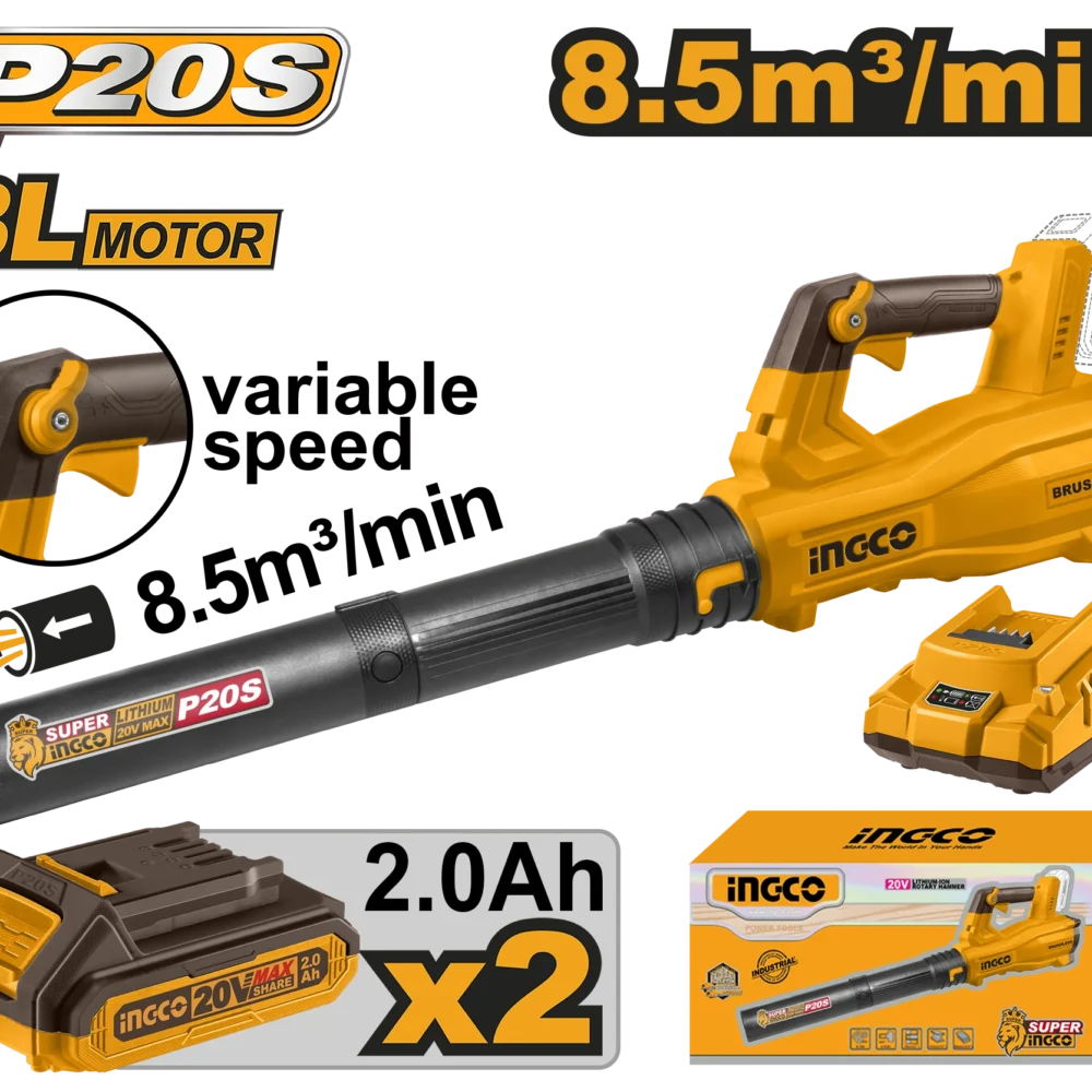Suflanta frunze cu  acumulator 20V/2*2.0Ah INGCO CABLI204282