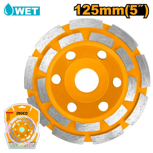 Disc diamantat tip cupa 125*22.22mm INGCO CGW021251