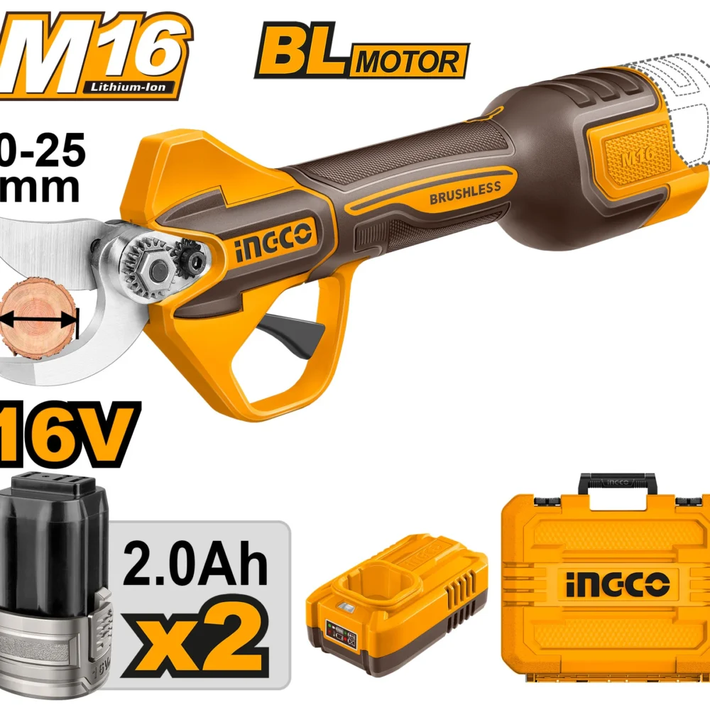 Foarfece cu acumulator 16V/2*2Ah 25mm  INGCO CSSLI162582