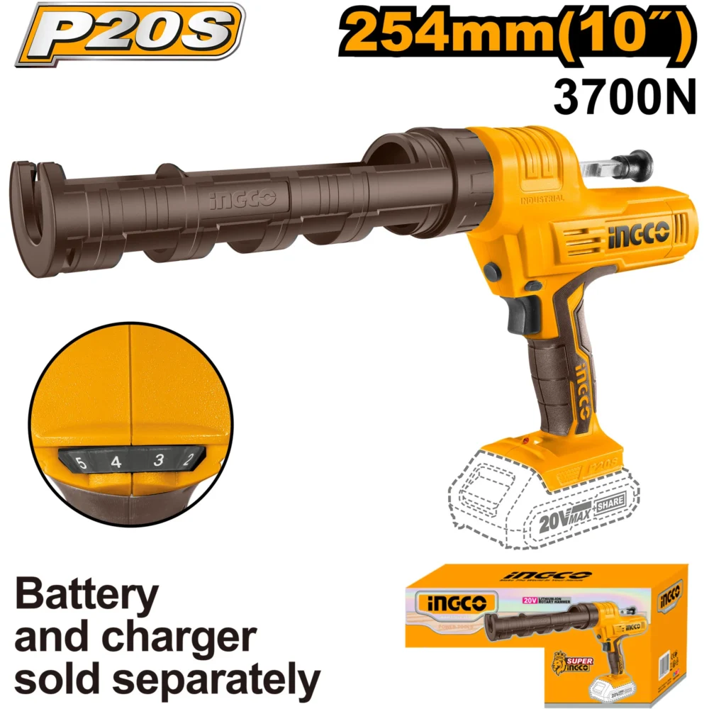Pistol pentru silicon 254mm INGCO CCGLI2001